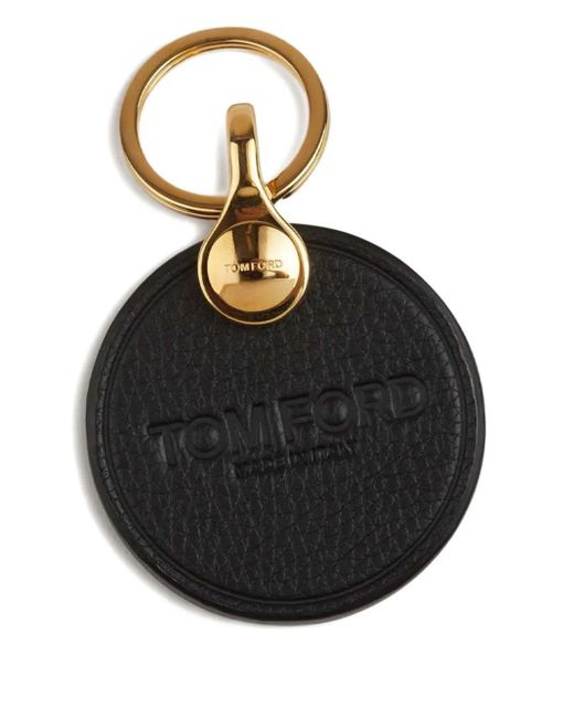 メンズ Tom Ford Leather Keychain Black