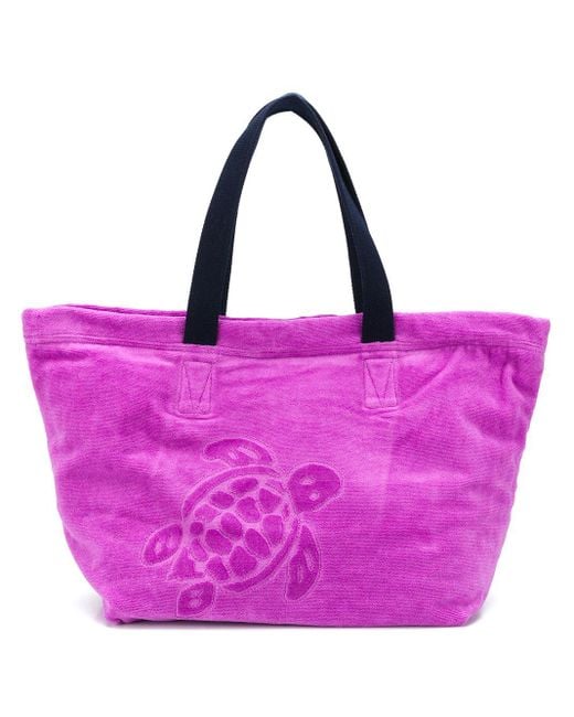 Vilebrequin Purple 'Barney' Strandtasche aus Frottee