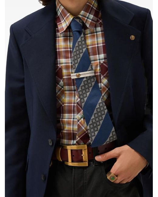 Cravatta di Versace in Blue da Uomo