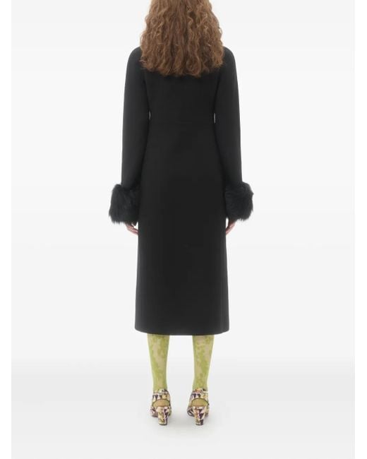 Valentino Garavani エコファートリム ダブルコート Black