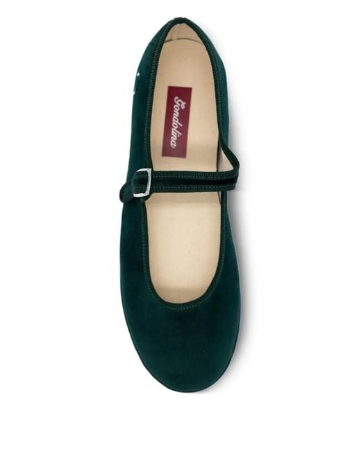 Gondolina Black Vignole Mary Jane Adjustable-Strap Ballet Flats