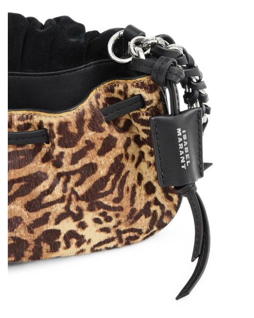 Isabel Marant White Bolton Leopard-Print Shoulder Bag