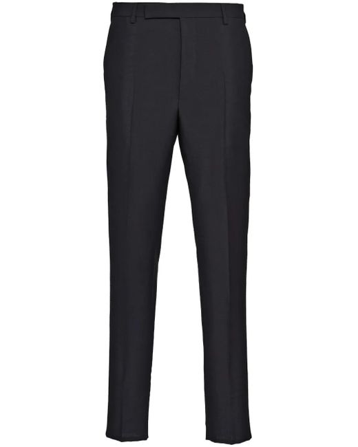Prada Blue Wool Tailored Trousers for men