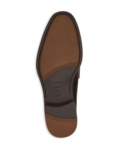 Ferragamo Black Gancini-Plaque Loafers for men