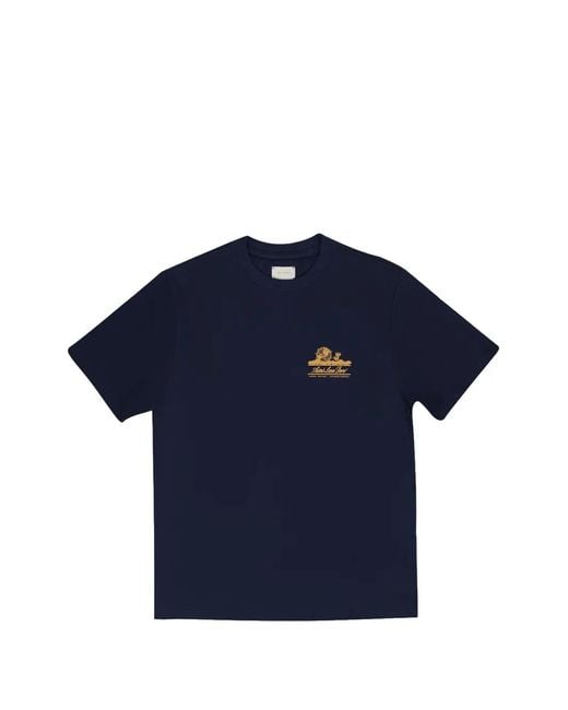 Aimé Leon Dore Blue Unisphere Logo-Print T-Shirt for men