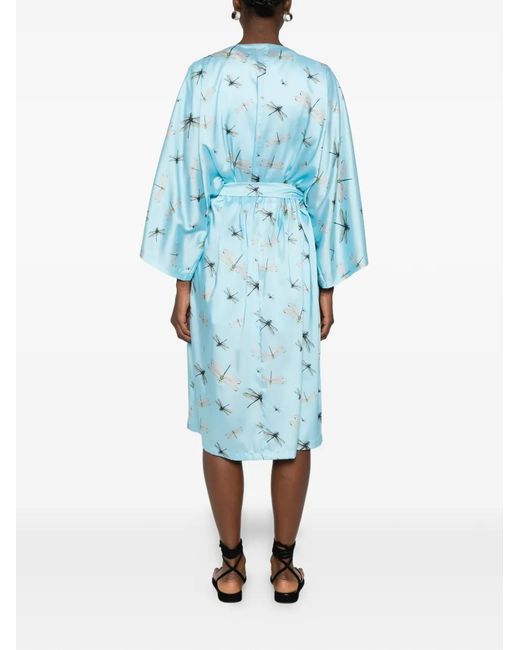 Parlor Blue Dragonfly-Print Set