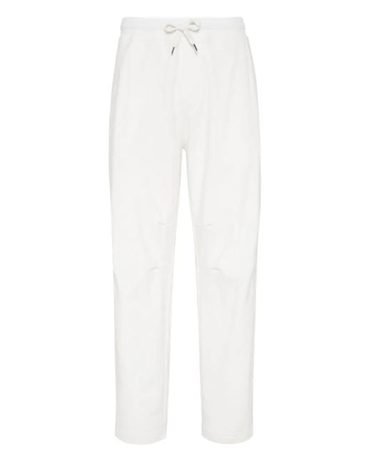 Brunello Cucinelli White French Terry Pants for men