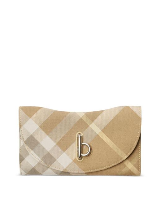 Burberry Natural Rocking Horse Checked Wallet