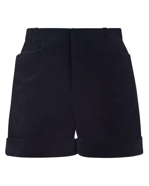 Tom Ford Blue Turn-up High-waisted Shorts
