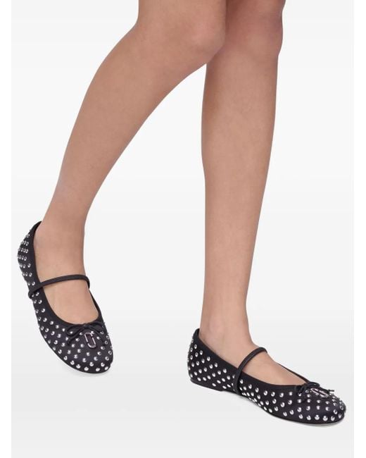 Marc Jacobs Black Studded Ballet Flats