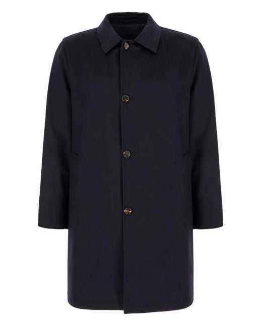 KIRED Blue Reversible Wool Coat for men