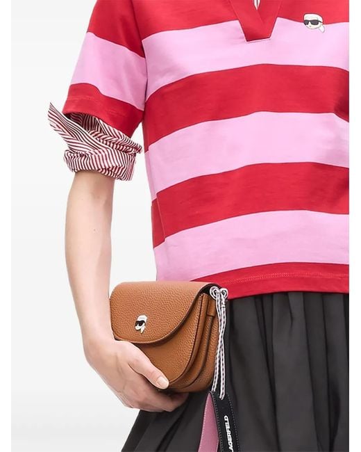 Karl Lagerfeld Black Mini Plated Skirt