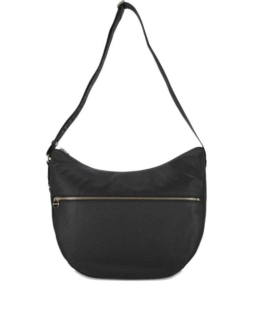 Borbonese Crescent Schoudertas Met Ritssluiting in het Black