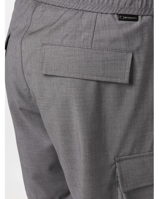 Woolrich Gray Wide-Leg Cargo Shorts for men