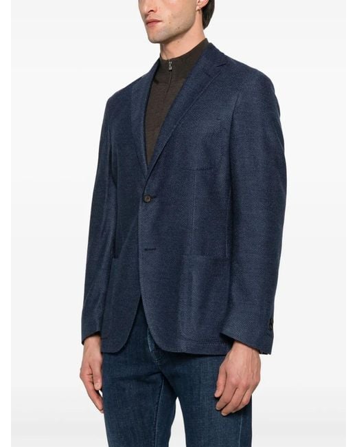 Corneliani Blue Textured Blazer for men