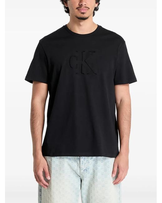 Calvin Klein Black Cotton T-Shirt for men