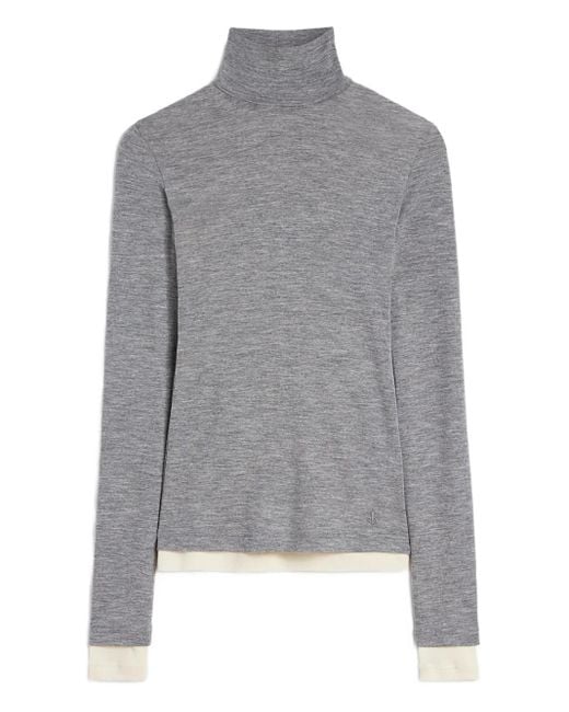 Jil Sander Gray Wool Layered T-Shirt