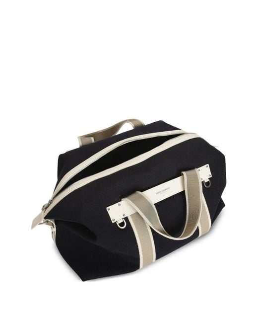 Dolce & Gabbana Blue Essenza Canvas Travel Bag for men