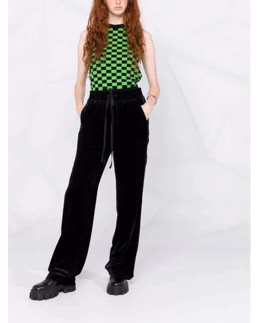 Pantalones de chándal rectos RED Valentino de Terciopelo de color Negro -  Lyst