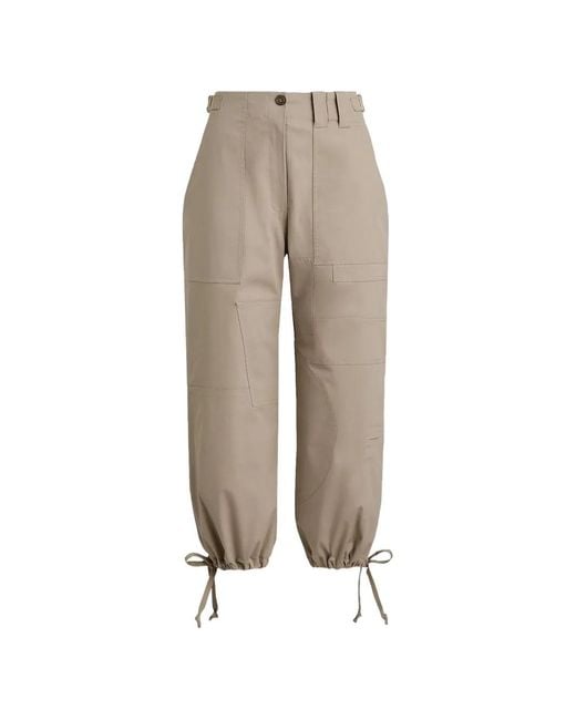 Scanlan Theodore Natural Patchwork Drawstring Cargo Pants