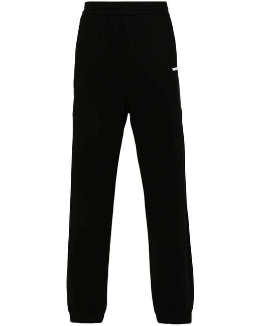 Missoni Black Chevron-Inserts Cotton Track Pants for men