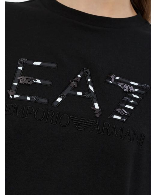EA7 Black Logo Graphic T-Shirt