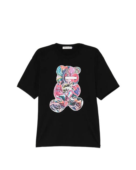 Undercover Black Teddy-Bear Printed T-Shirt for men
