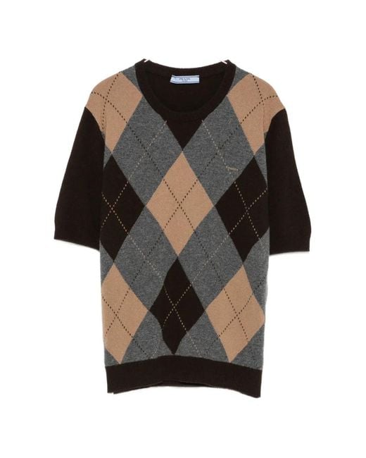 Prada Black Crew Neck Short-Sleeve Top