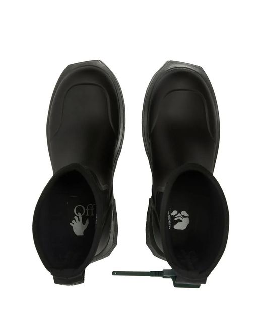Off-White c/o Virgil Abloh Black Sponge Rubber Rainboot
