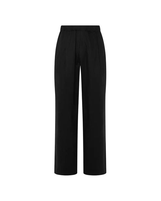 Laneus Black Elasticated-Waistband Trousers for men