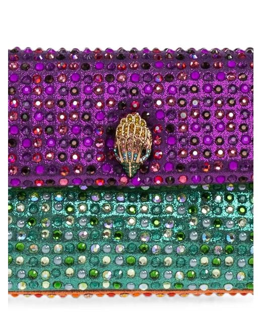 Kurt Geiger Purple Pickle Crystal-Embellished Shoulder Bag