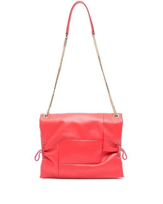 Lancel Red Medium Billie Leather Bag