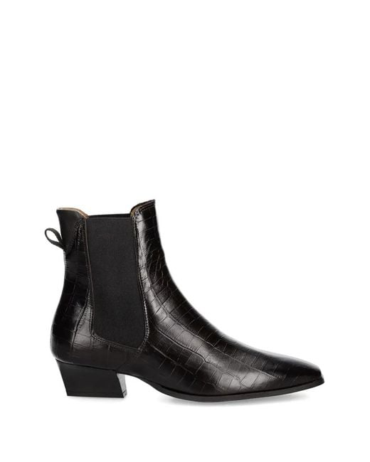 Gant Black Bassotte Textured Chelsea Boots