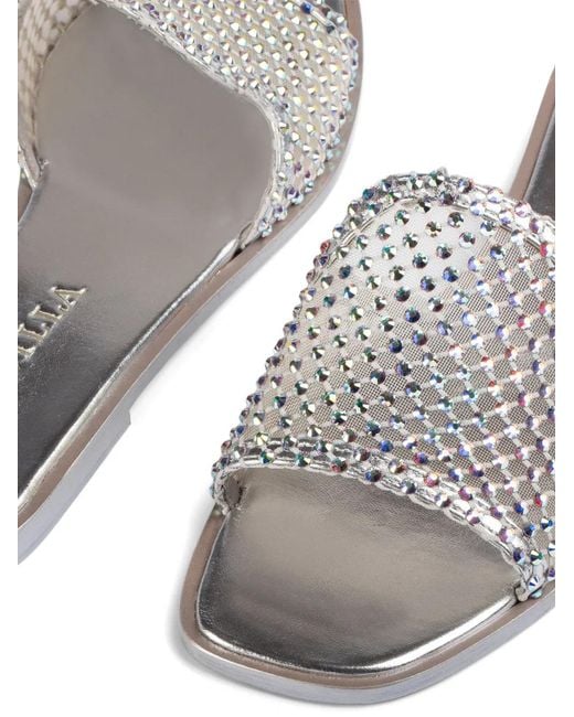 Le Silla White Gilda Embellished Sandals