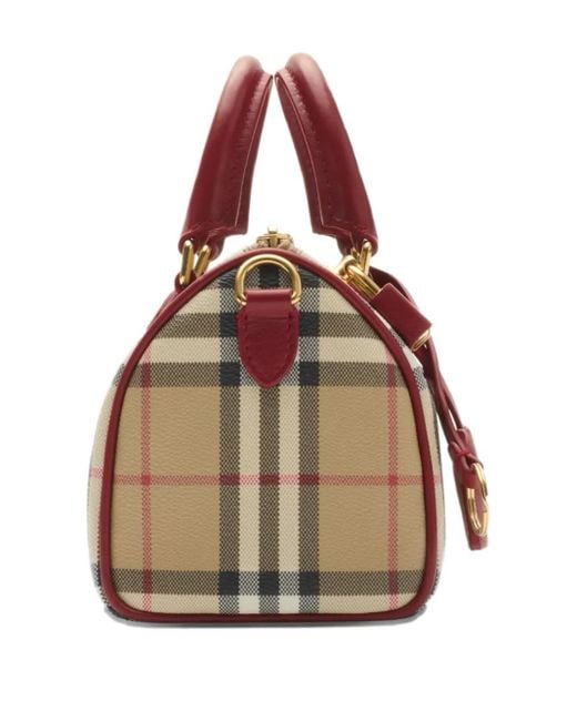 Burberry Natural Bowling Check Mini Bag