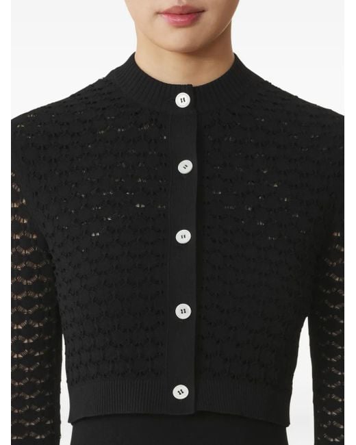 Lanvin Black Openwork Cardigan