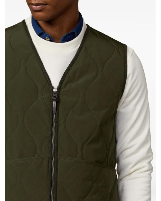 Chaleco Acolchado Con Cremallera Hackett de hombre de color Green