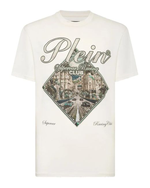 メンズ Philipp Plein Rombo Monaco Tシャツ White