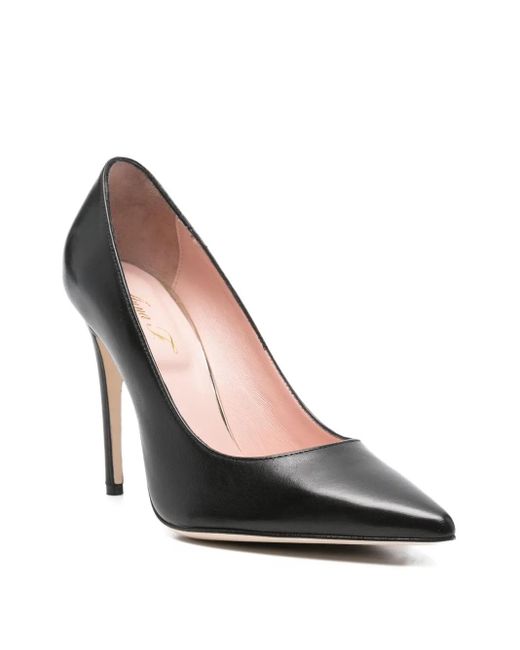Anna F. Black Pointed-Toe Stiletto Pumps