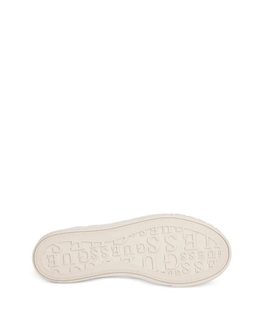 Guess White Issah Panelled Sneakers