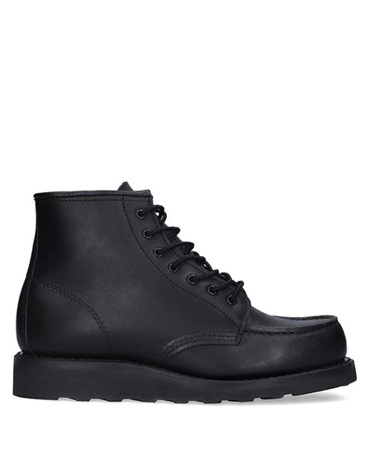 Red Wing Black Lace-Up Ankle Boots