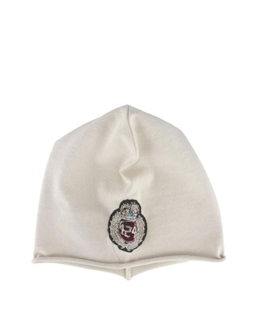 424 White Logo-Embroidered Beanie for men
