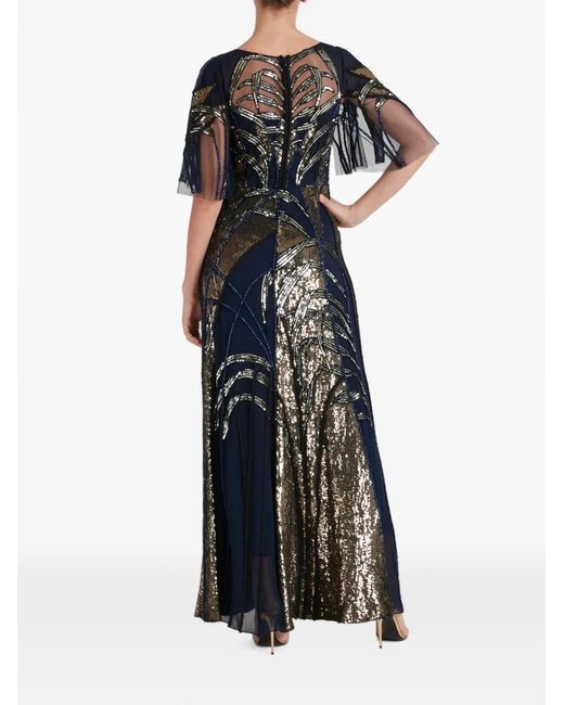 Temperley London White Sequin-Embellished Mariana Maxi Dress