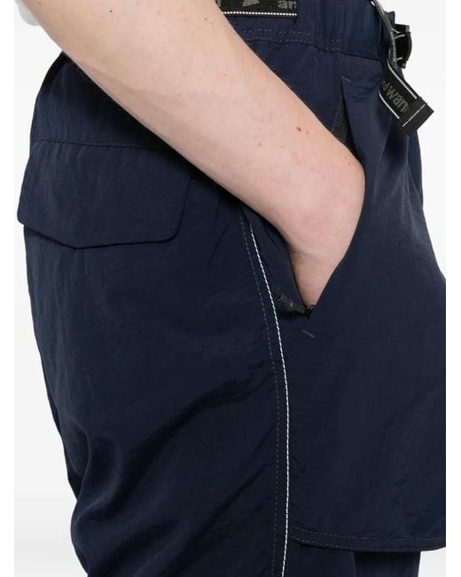 And Wander Blue Overlay Taffeta Trousers for men