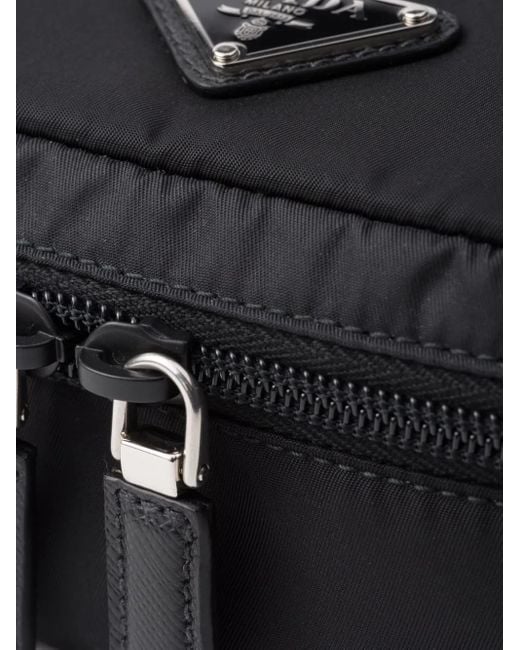 Prada Black Small Re-Nylon Zipper Pouch for men