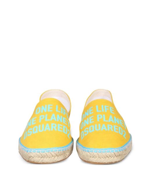 DSquared² Yellow Logo Espadrilles for men