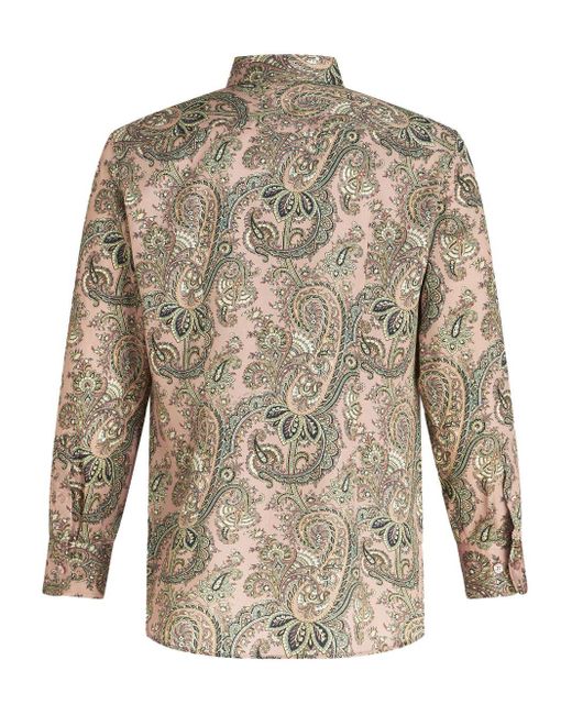 Etro Overhemd Met Paisley-print in het Multicolor voor heren