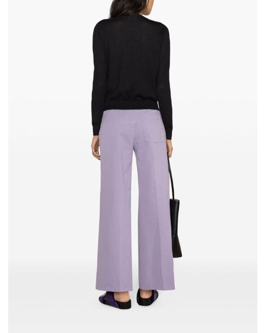 Pantalones anchos de talle alto Forte Forte de color Purple