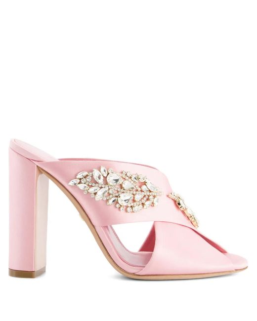 Giambattista Valli Pink 120Mm Crystal-Embellished Sandals
