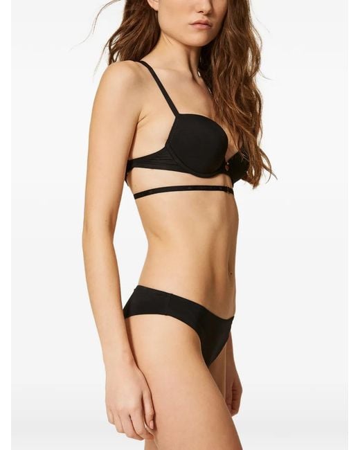 Twinset Black Charmeuse Push-Up Bra